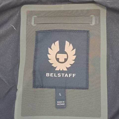 Belstaff Navis Parka Tri-Tech Shell Long Jacket Green Men's Large
