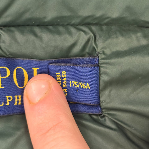 Polo Ralph Lauren Down Puffer Jacket Green Men's Medium