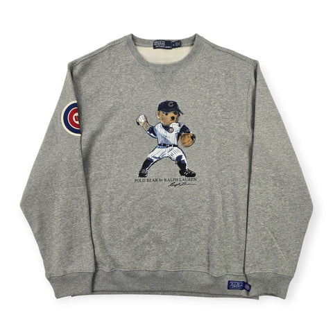 Polo Ralph Lauren Rare MLB Bear Cubs Baseball Sweatshirt Grey Mens XXL