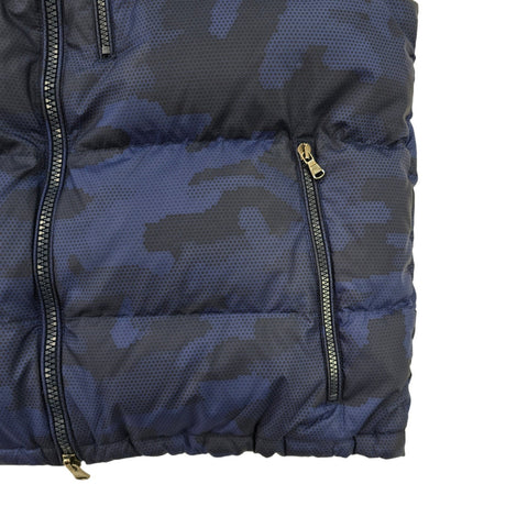 Polo Ralph Lauren Gorham Down Puffer Camo Gilet Jacket Blue Men's Large