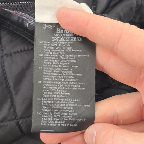Barbour Corbridge Waxed Quilt Lined Jacket Grey Men's XL