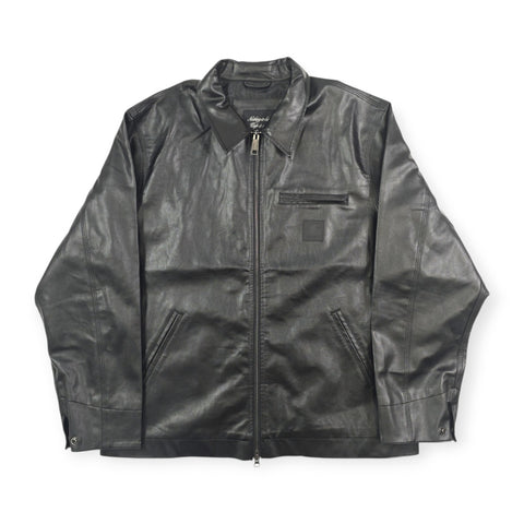 Carhartt WIP Detroit Faux Leather Bomber Jacket Black Men's Large