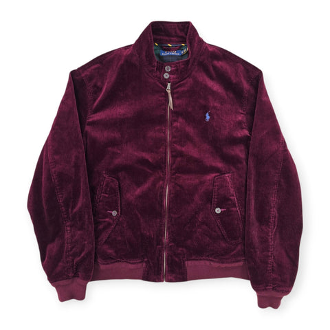 Polo Ralph Corduroy Lined Harrington Jacket Purple Men's XL
