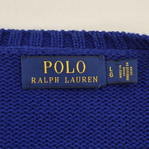 Polo Ralph Lauren Tiger Knitted Jumper Blue Men's Large