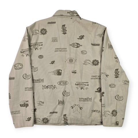 Carhartt WIP Detroit Motor City Graphic Bomber Jacket Brown Men's XL