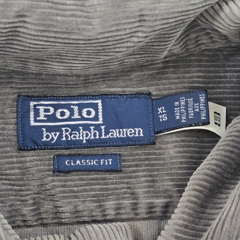 Polo Ralph Lauren Corduroy Long Sleeve Overshirt Grey Men's XL
