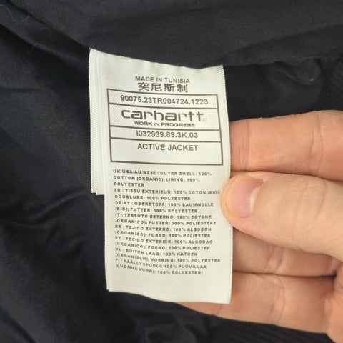 Carhartt WIP Active Bomber Jacket Hooded Black Men's Large