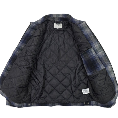 Carhartt WIP Vermont Detroit Checkered Quilt Lined Jacket Men's Large