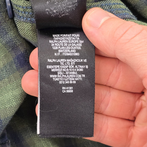 RRL Ralph Lauren Checkered Long Sleeve Shirt Men's XL