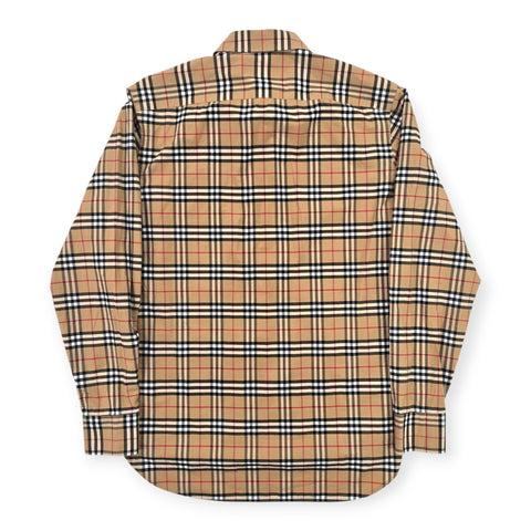Burberry Nova Check Pattern Long Sleeve Shirt Men's Small