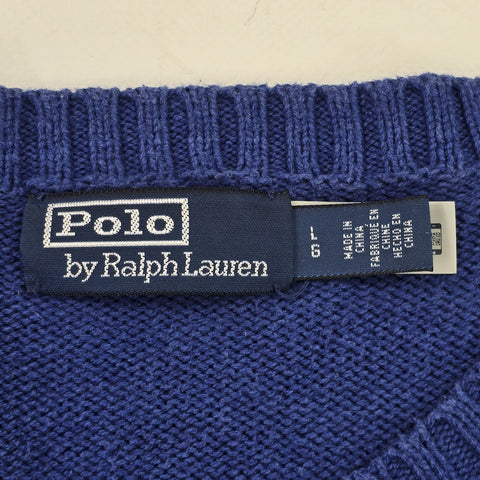 Polo Ralph Lauren Bear Knitted Jumper Blue Men's Large