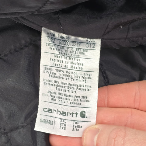 Carhartt Active Workwear Quilt Lined Jacket Black Men's XXL