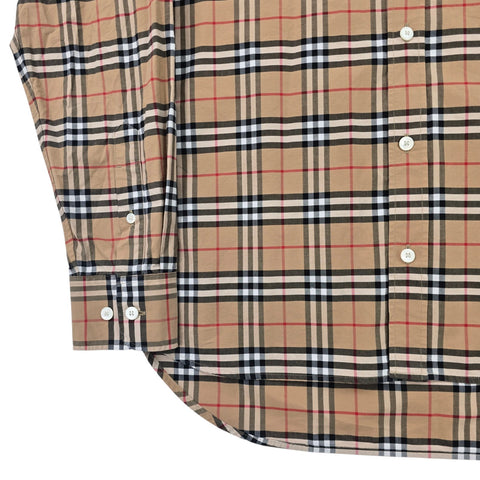 Burberry Nova Check Pattern Long Sleeve Shirt Men's Small