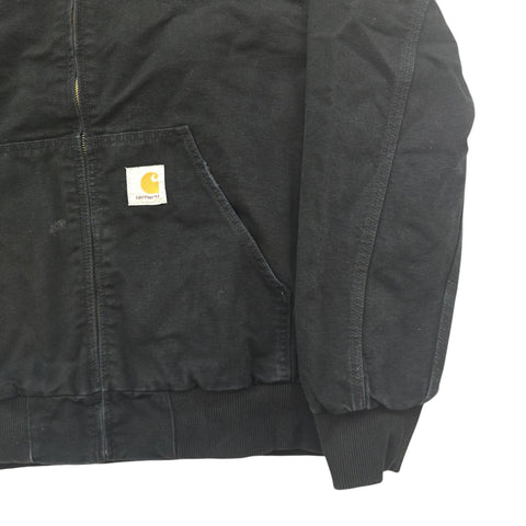 Carhartt WIP Active Bomber Jacket Hooded Black Men's Large