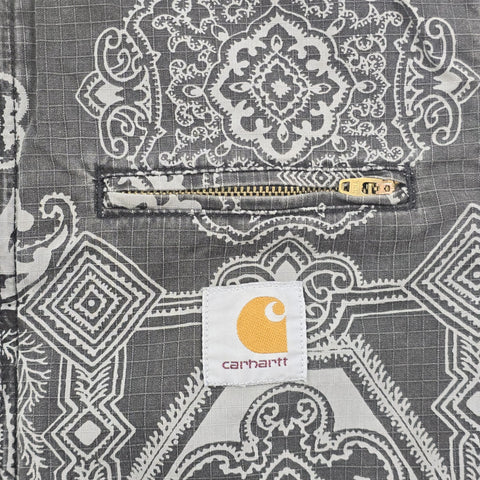 Carhartt WIP Detroit Bandana Pattern Jacket Brown Men's Small