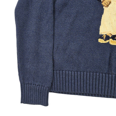 Polo Ralph Lauren Bear Knitted Jumper Blue Women's XL