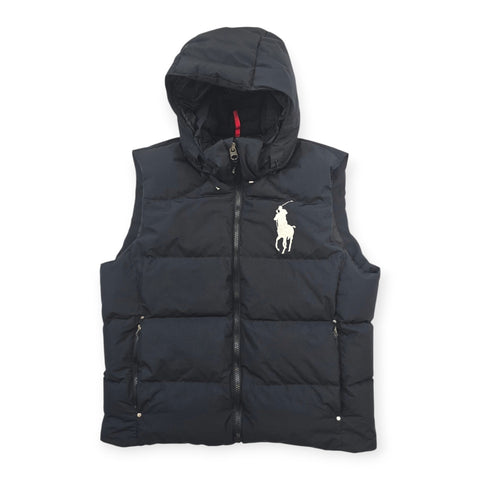 Polo Ralph Lauren Big Pony Tyrol Down Puffer Gilet Jacket Black Men's XL