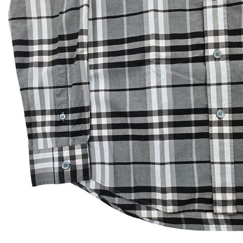 Burberry Nova Check Pattern Long Sleeve Shirt Men's Small