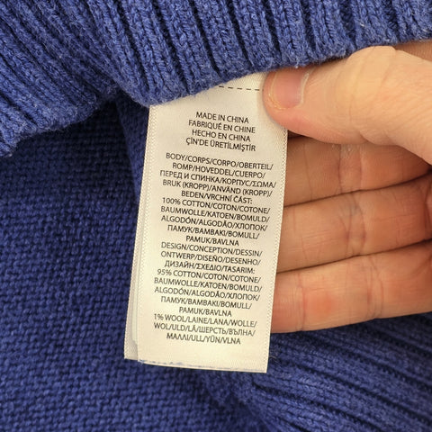 Polo Ralph Lauren Bear Knitted Jumper Blue Men's Large