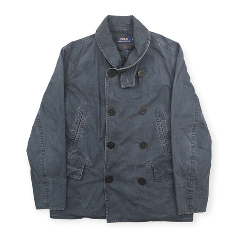 Polo Ralph Lauren Naval Double Breasted Peacoat Blue Men's Large