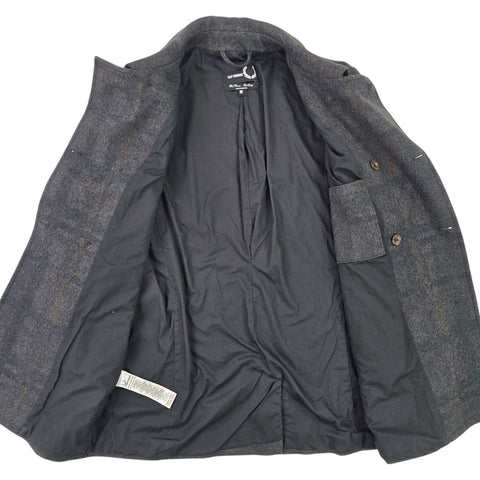 Fred Perry x Raf Simons Checkered Peacoat Grey Men's Medium