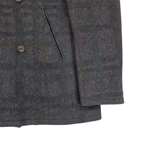 Fred Perry x Raf Simons Checkered Peacoat Grey Men's Medium