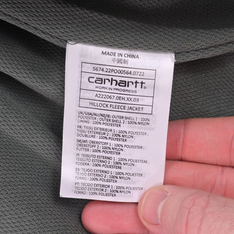 Carhartt WIP Rare Hillock Fleece Jacket Grey Men's Small