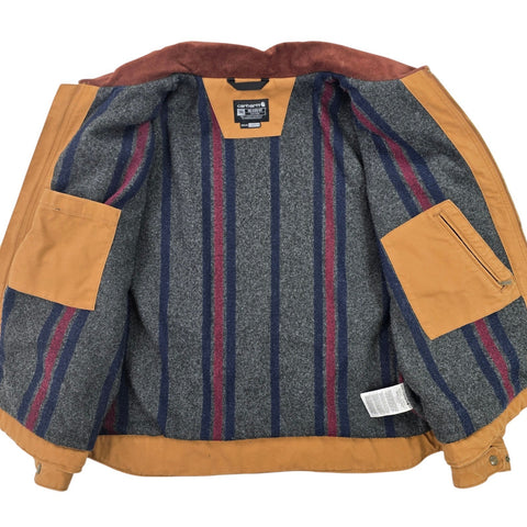 Carhartt Detroit Workwear Blanket Lined Jacket Brown Men's XXL