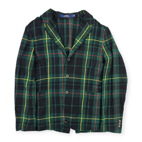 Polo Ralph Lauren Tartan Plaid Single Breast Blazer Jacket Men's Medium