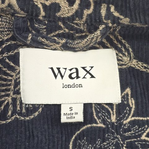 Wax London Park Floral Embroidered Corduroy Harrington Jacket Men's Small