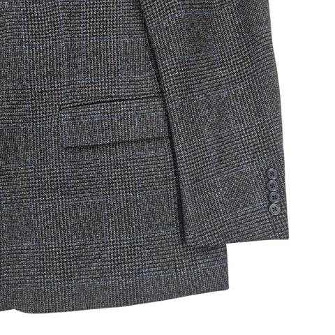 Polo Ralph Lauren Wool Single Breasted Plaid Blazer Grey Men's Size 44R