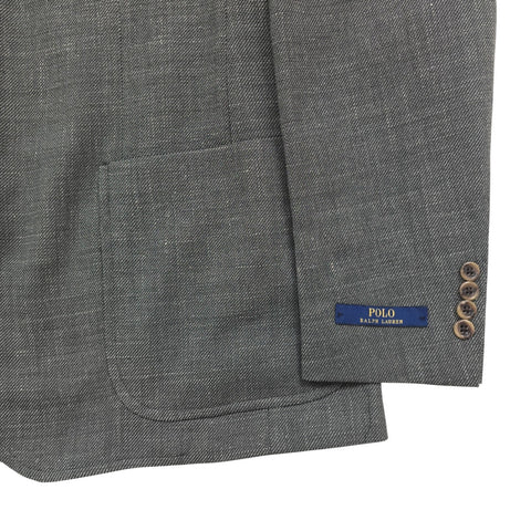 Polo Ralph Lauren Textured Single Breast Blazer Jacket Grey Men's Size 46R