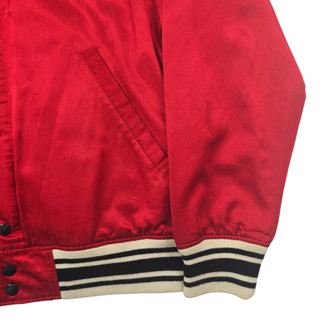 Polo Ralph Lauren Tiger Spellout Satin Varisty Jacket Red Men's Large