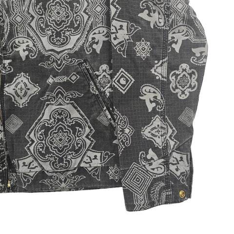 Carhartt WIP Detroit Bandana Pattern Jacket Brown Men's Small