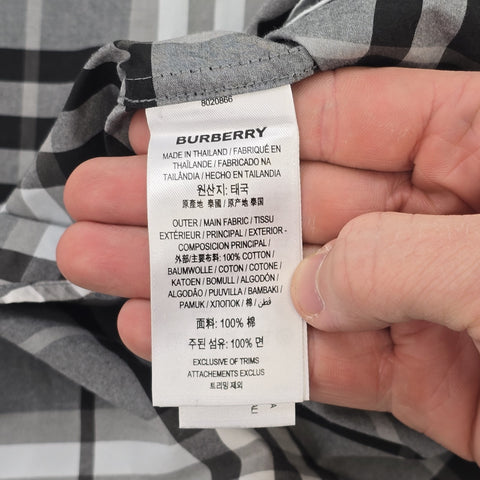 Burberry Nova Check Pattern Long Sleeve Shirt Men's Small