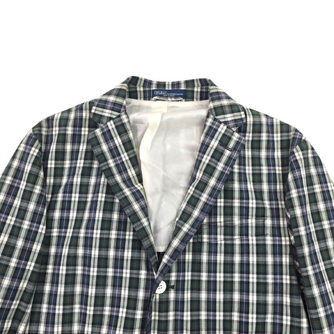 Polo Ralph Lauren Blazer Sportscoat Madras Blazer Jacket Men's 40R