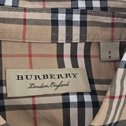 Burberry Nova Check Pattern Long Sleeve Shirt Men's Small