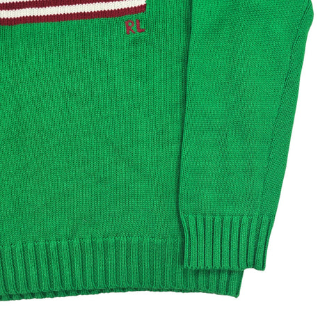 Polo Ralph Lauren USA Flag Knitted Jumper Green Men's Medium