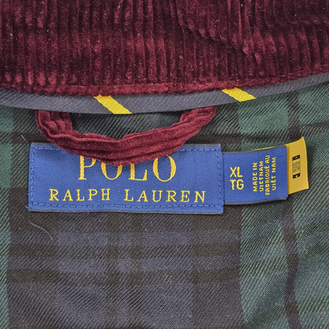 Polo Ralph Corduroy Lined Harrington Jacket Purple Men's XL