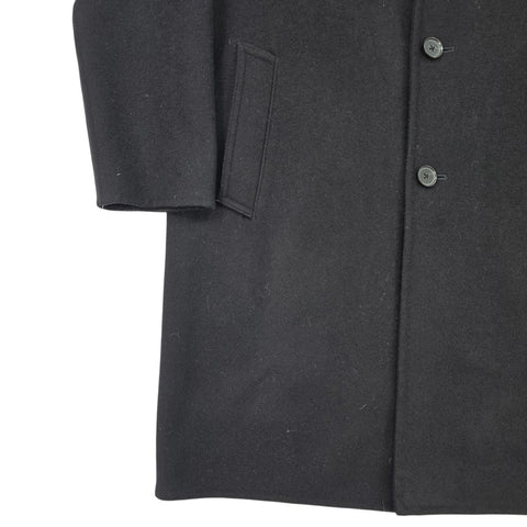 Polo Ralph Lauren Single Breasted Wool Classic Coat Black Women's Medium
