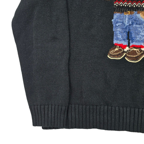 Polo Ralph Lauren Bear Knitted Jumper Black Men's Large