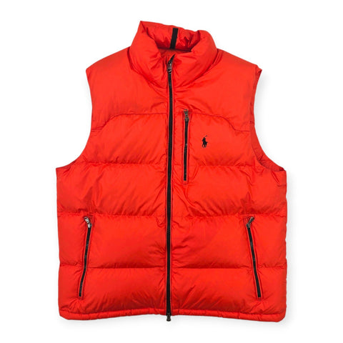 Polo Ralph Lauren El Cap Down Puffer Gilet Jacket Orange Men's Large