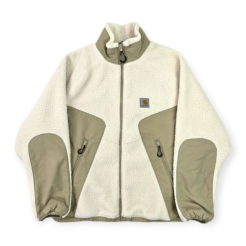 Carhartt WIP Rare Hillock Fleece Jacket Cream Men's Small