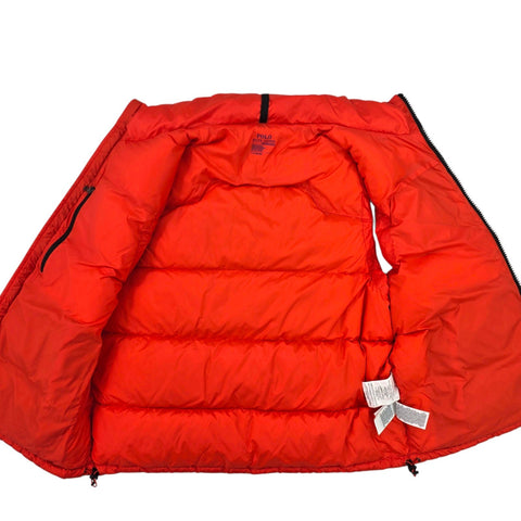 Polo Ralph Lauren El Cap Down Puffer Gilet Jacket Orange Men's Large
