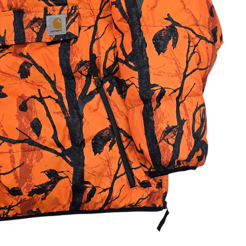 Carhartt WIP Jones Pullover 1/2 Zip Camouflage Puffer Jacket Men's Medium