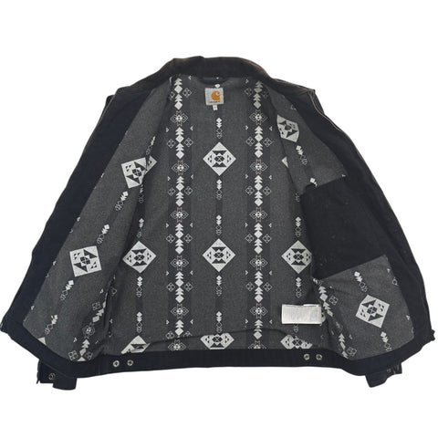 Carhartt WIP Detroit Rare Aztec Blanket Lined Jacket Black Men's Small