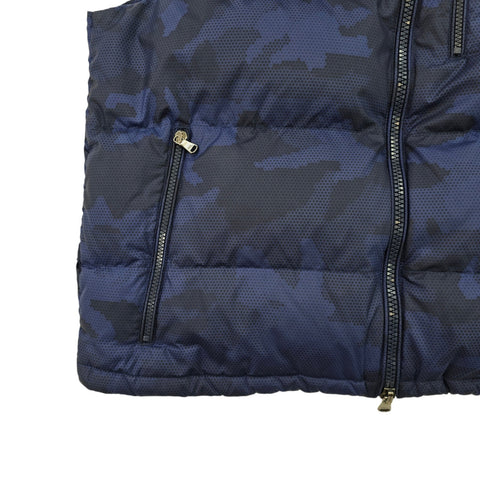 Polo Ralph Lauren Gorham Down Puffer Camo Gilet Jacket Blue Men's Large