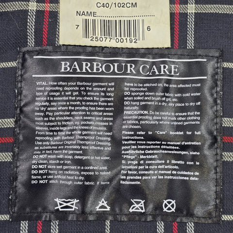 Barbour A155 Beaufort Waxed Jacket Grey Men's Size 40