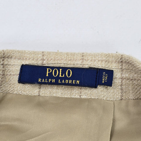 Polo Ralph Lauren Silk Linen Plaid Sportscoat Blazer Jacket Men's 46R