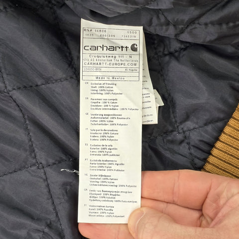 Carhartt Active Y2K Workwear Quilt Lined Jacket Brown Men's XL